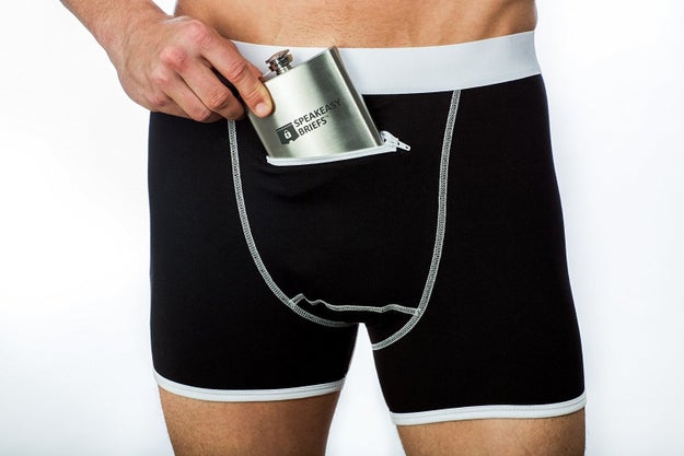 Is this guy packin'? Or is it just underwear that you can hide a flask in?