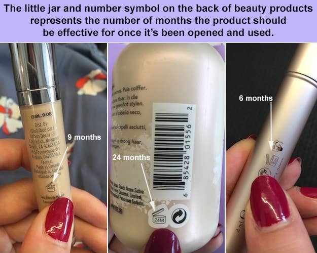 &quot;El pequeño símbolo de tarro con número en la etiqueta de productos de belleza muestra la cantidad de meses en las que el producto expirará después de haber sido abierto&quot;.