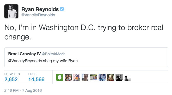 Ryan Reynolds delights Twitter with his replies to fans' obscene sexual  come-ons