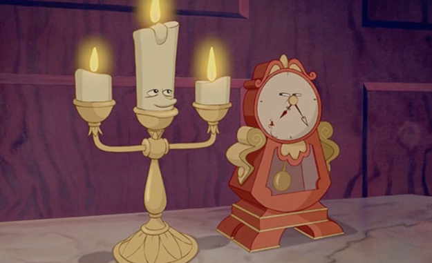 Then there's our old pals Cogsworth and Lumiere, who just want you to be their guest.