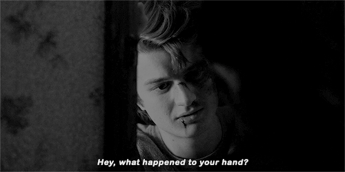 Steve later shows up to Jonathan’s house to apologize to him for jumping to conclusions and fighting him (good dude). When Nancy opens the door, he sees that she is bleeding and that there are weapons in the house. He barges in, concerned for her safety, regardless of the fact that she just dumped him (good dude). She insists that he GTFO’s, and in return he insists on making sure she's okay because he’s a… GOOD DUDE.