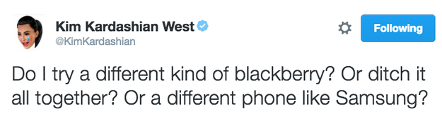 She prepared herself for something like this happening, but she still had questions. Does she get another Blackberry, or ditch it?