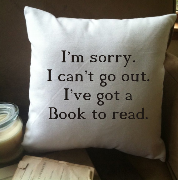 This cushion. Because who needs real friends when you have book friends?