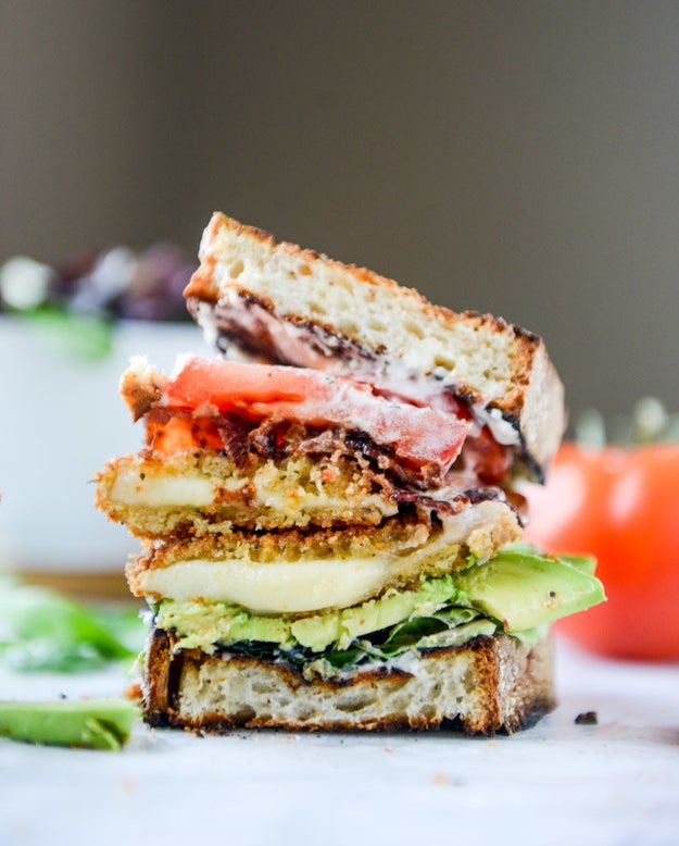 Crispy Smoked Provolone BLATs