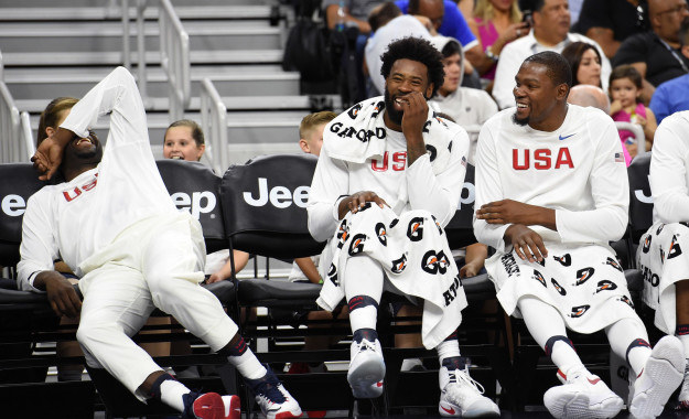 Even though the Olympics haven't officially started yet, the US men's basketball team is already off to a fun start. The team has been bonding and having a good time together...