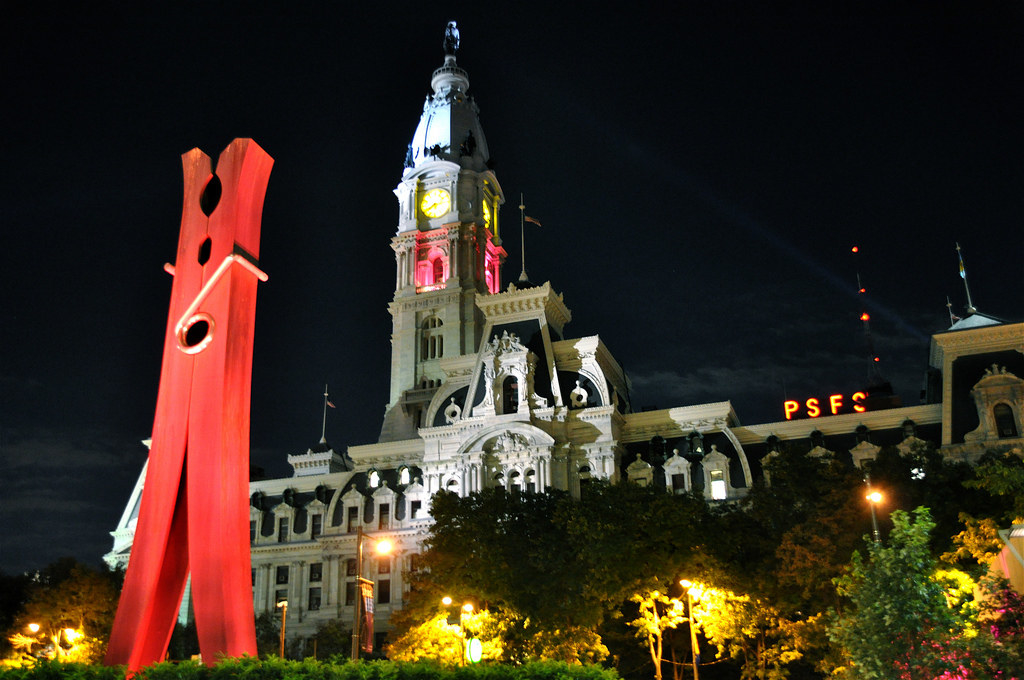 Fun fact: The spring resembles the numbers 7 and 6, a US bicentennial reference.Find it: 1500 Market St., Philadelphia, Pennsylvania 19102