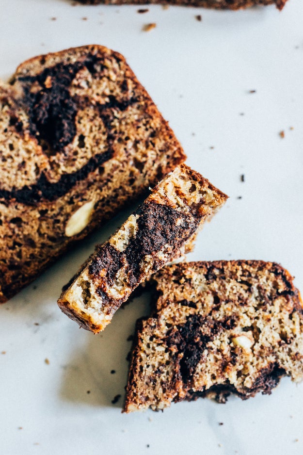 Espresso Fudge Swirled Banana Bread