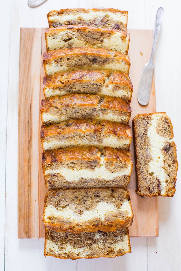 Cream Cheese-Filled Banana Bread