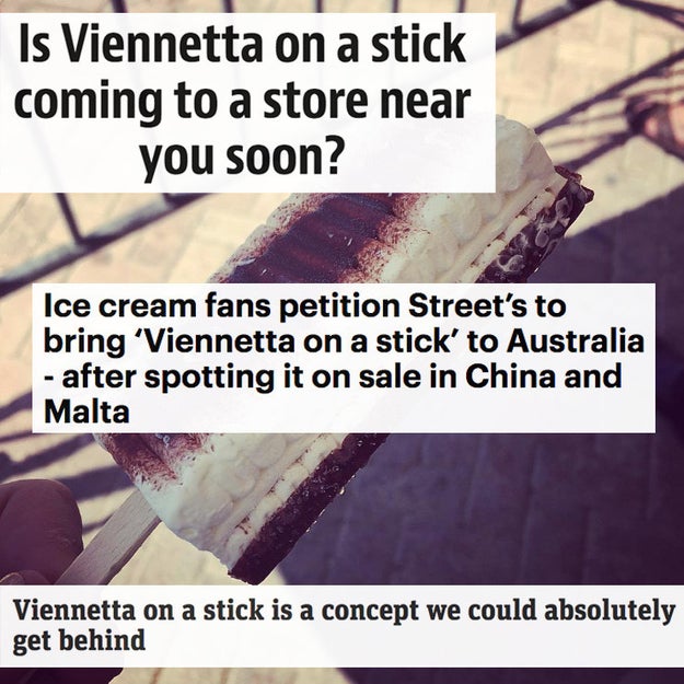 This week, the internet went wild for Viennetta on a stick, which is apparently a thing that exists now, somewhere.