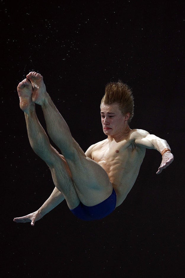 When jumping into a pool was still fun.