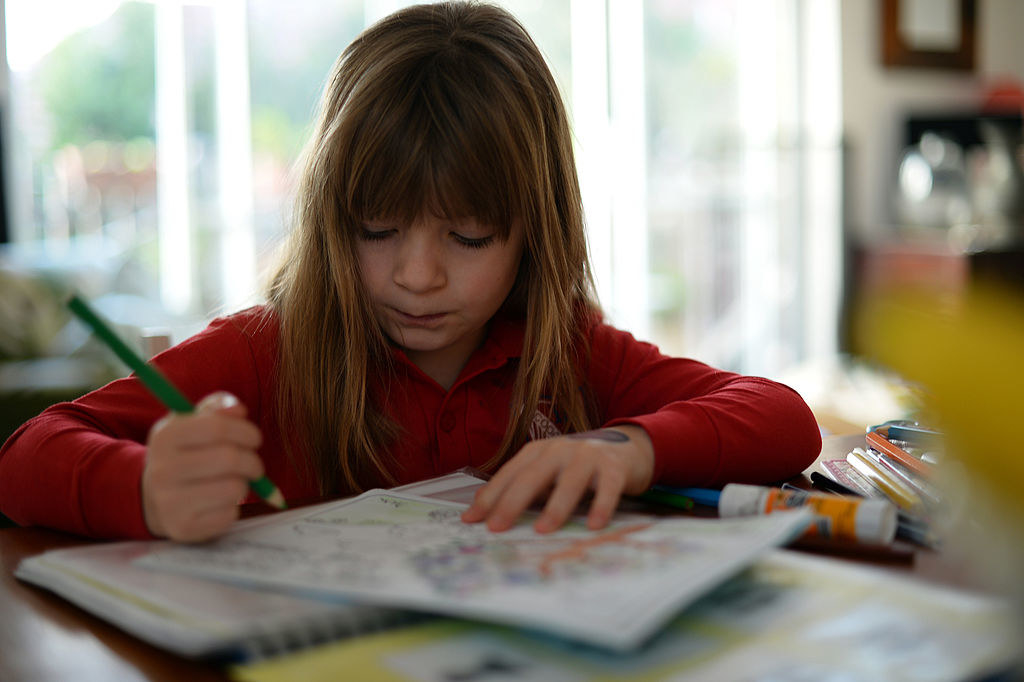 Ann do her homework. Children do homework. Do homework photo.