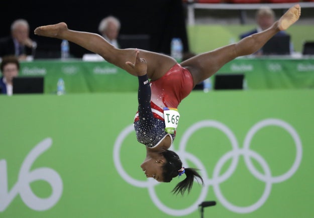 As fans have come to expect, she dominated with a high-flying, powerful routine.