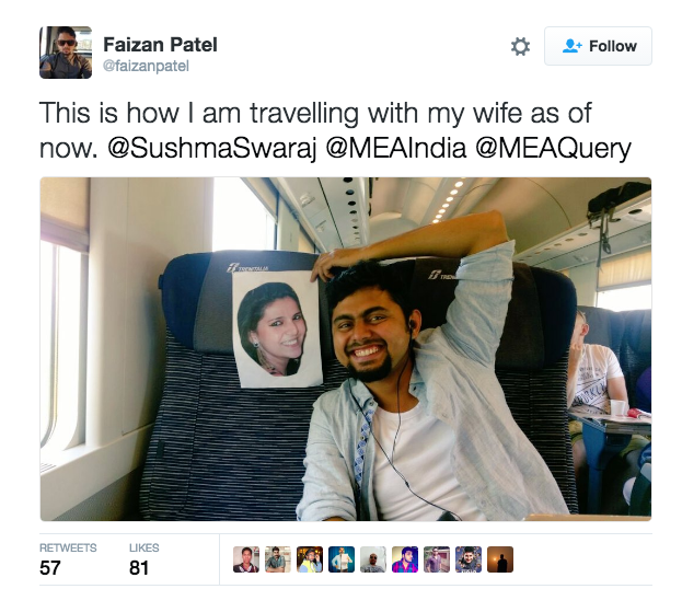 His Wife Didn’t Get A Visa, So This Dude Went On Their Honeymoon With A ...