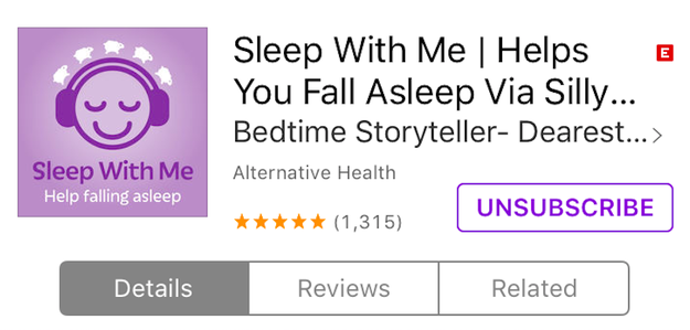 Is it because you listen to a podcast that lulls you into slumber?