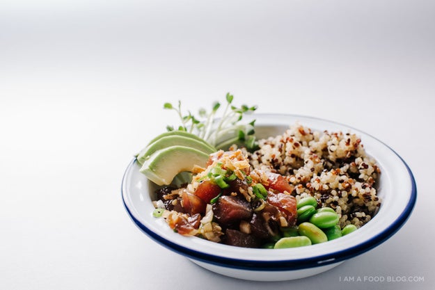 Ahi Tuna Quinoa Poke Bowl