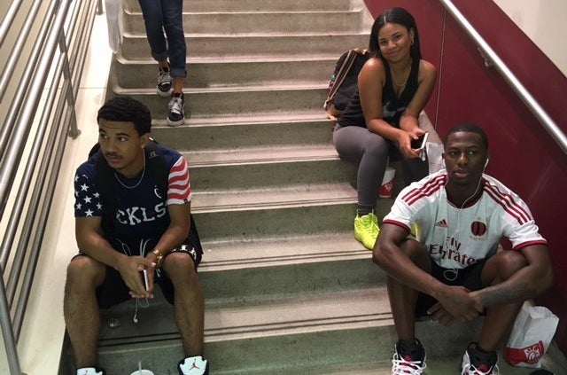 Keairra Smith (top right), Jaylin “Boogie” Mcclaud, and their friend