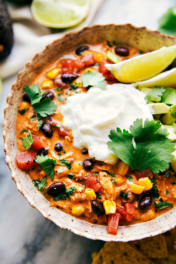 Crock-Pot Creamy Chicken Enchilada Chili