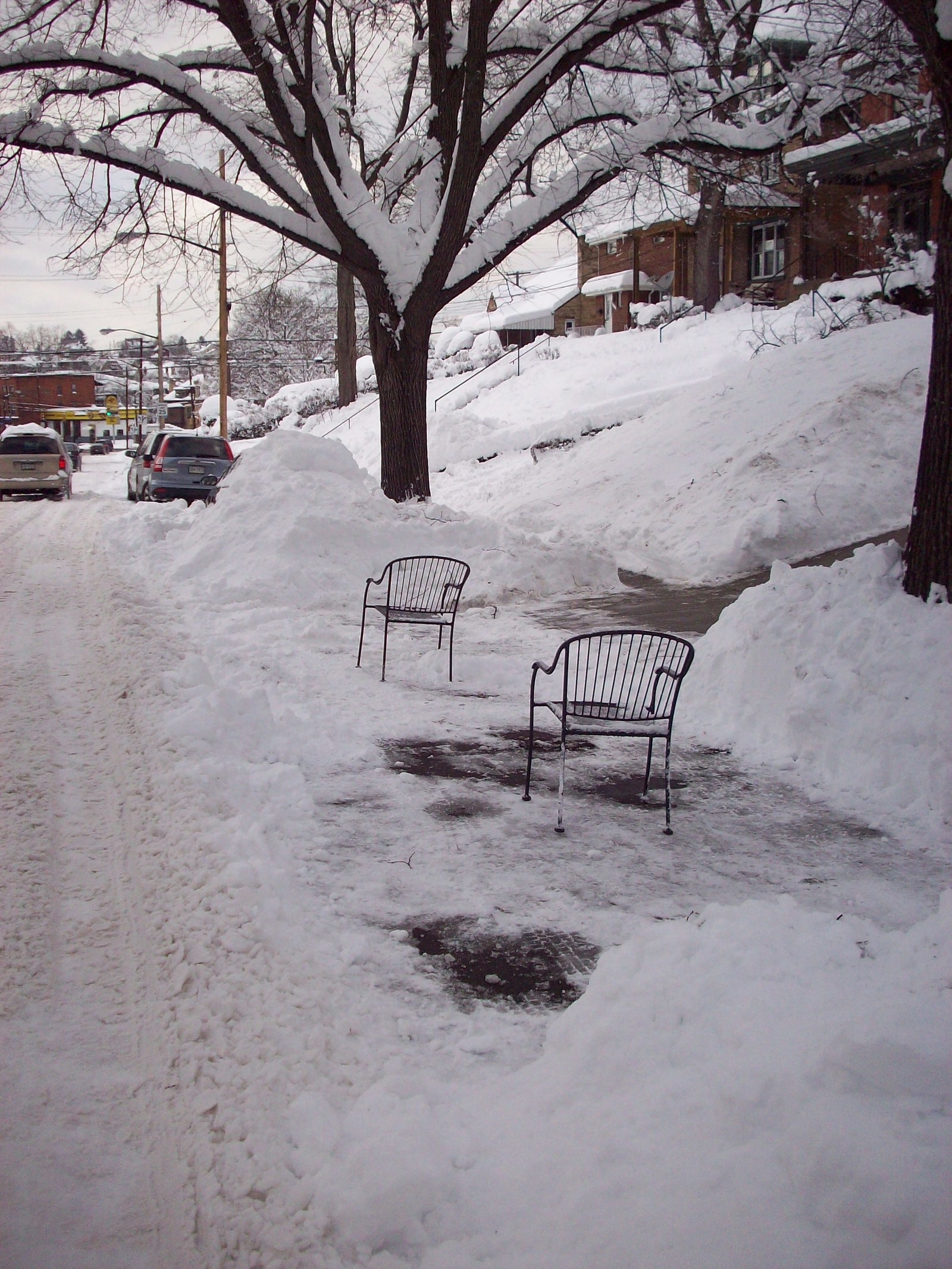 Parking in Pittsburgh is all about finding the perfect spot. Don't be alarmed if you see a chair or two on the side of the road--that is just someone marking their automobile territory.