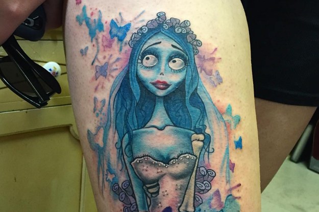 Tim Burton Films Stocking Tattoo Leg Sleeve  Mermaid tattoos Tim burton  tattoo Nightmare before christmas tattoo