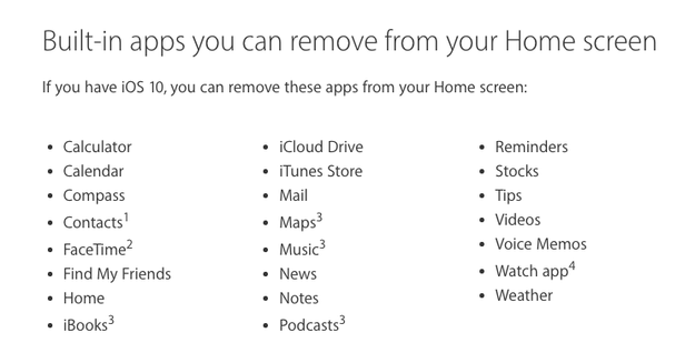 There are a bunch of other apps you can remove, too.