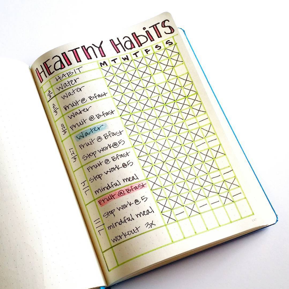 29 Bullet Journal Layouts For Anyone Trying To Be Healthy