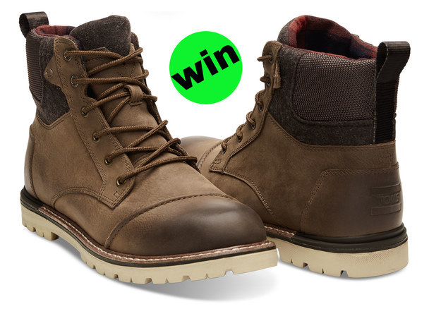 Brown Burnished Leather Wool Men's Ashland Boots