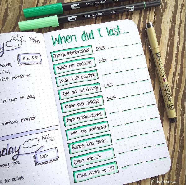 29 Bullet Journal Layouts For Anyone Trying To Be Healthy