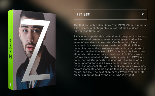 Released through Penguin Random House, the book, aptly titled Zayn, will be on shelves November 1.