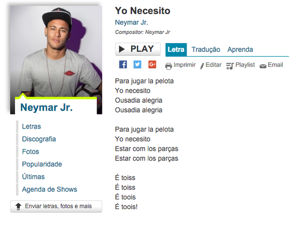 Neymar cantando es lo que necesitas ver hoy, pero no escuchar