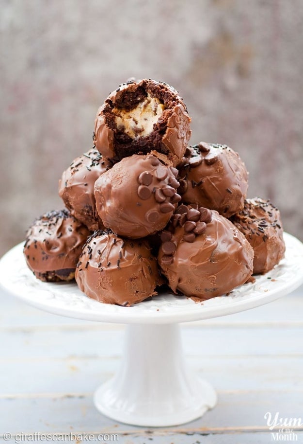 Cookie Dough Brownie Bombs