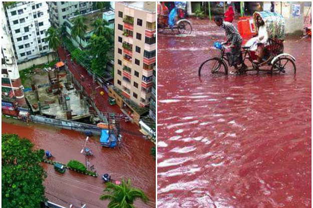 A chuva e o sacrifício de animais transformaram as ruas de 