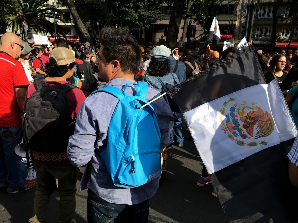 Los motivos de la marcha son varios, el caso de los estudiantes desaparecidos de Ayotzinapa, el escándalo de la mansión de la esposa del mandatario, el plagio de su tesis o la reciente visita de Donald Trump a México. Precisamente, el lema de la manifestación fue: "motivos sobran".