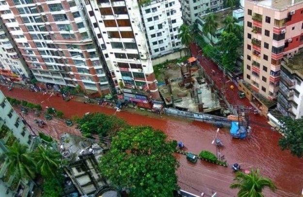 On September 13, Dhaka’s streets were flooded with red water, a combination of the blood of sacrificial animals spilled during Eid al-Adha and heavy rainfall from the night before.