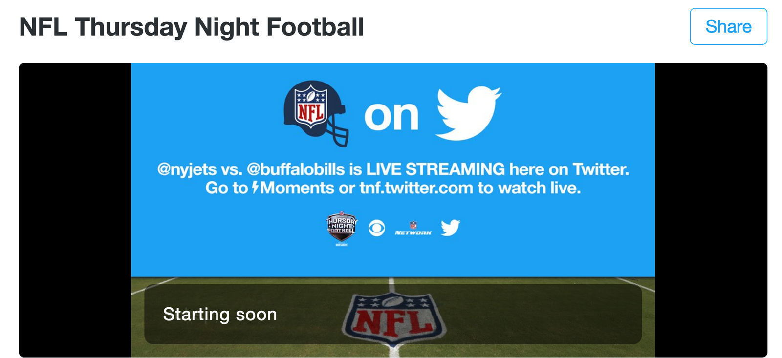 twitter football live stream