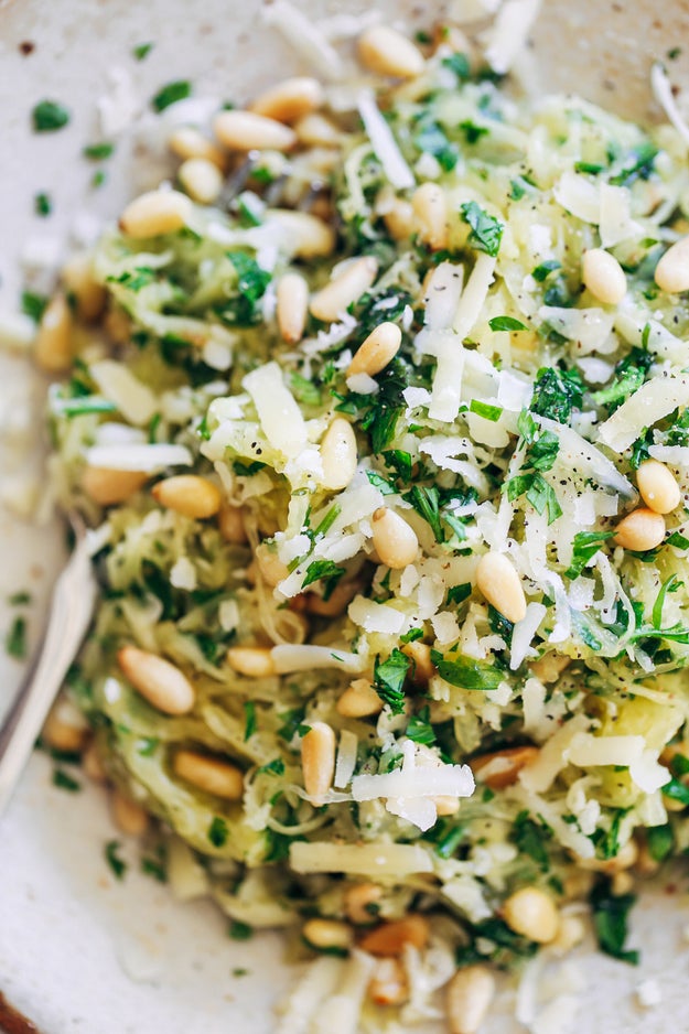 Garlic Spaghetti Squash With Herbs