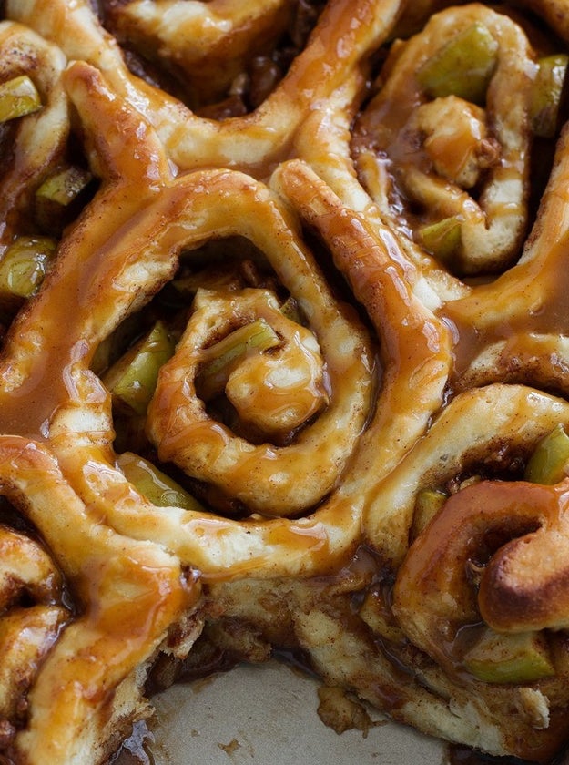 Caramel Apple Cinnamon Rolls