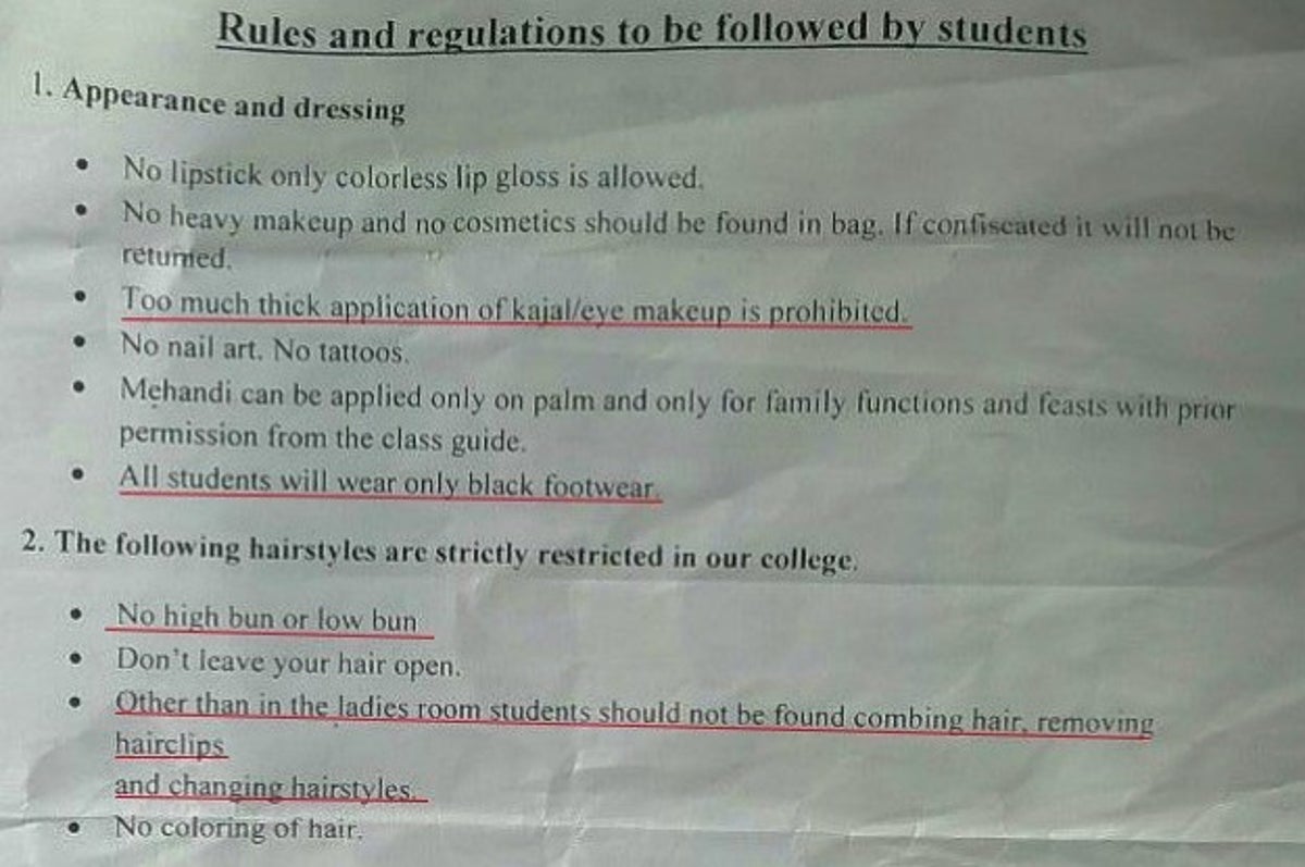 Mangalore College Professor And Student Xxx - Students Are Claiming That This Mangalore College Has A Bunch Of Absurd And  Sexist New Rules