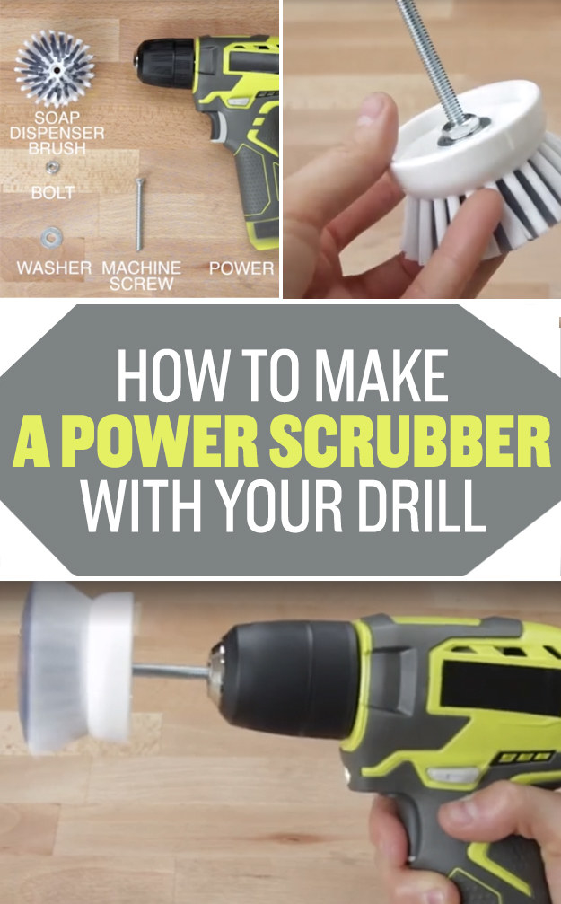 Hack your power drill to scrub down everything in your life in half the time.