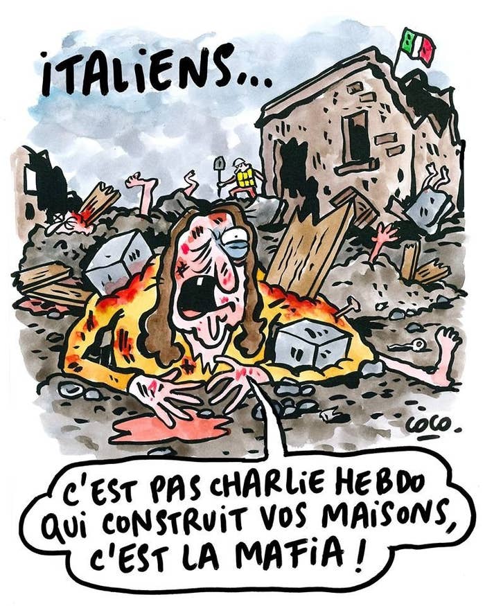 Italian City Files Defamation Complaint Over Charlie Hebdo Earthquake Cartoons