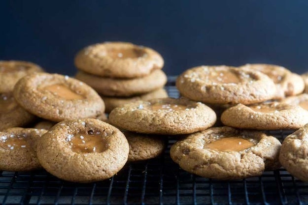 Caramel Gingerbread Thumbprints