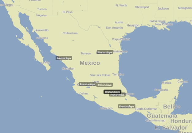 Las ciudades con más repercusión hasta el momento son CDMX, GDL, Monterrey, Culiacán, León, Puebla y Oaxaca.