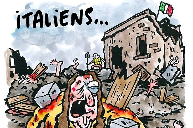 People Are Not Happy With Charlie Hebdo's Italian Earthquake Cartoons