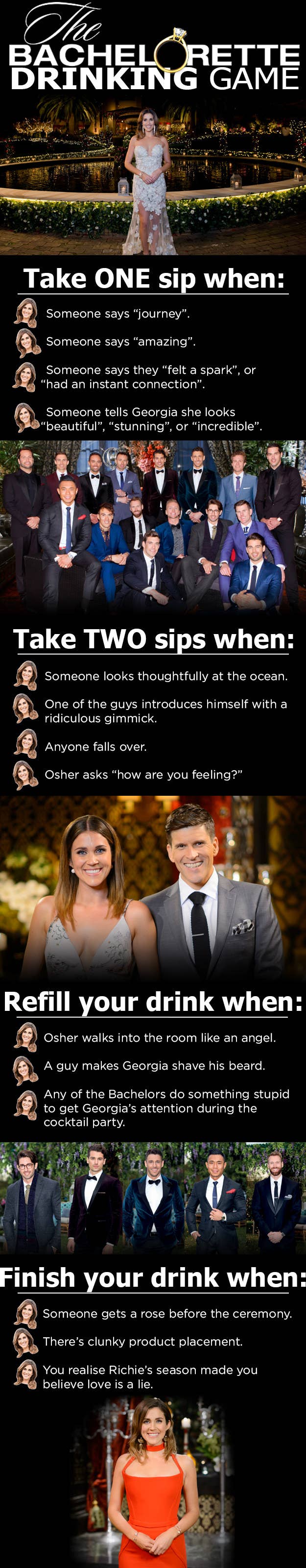 We Made A Drinking Game For The Premiere Of "The Bachelorette" Australia