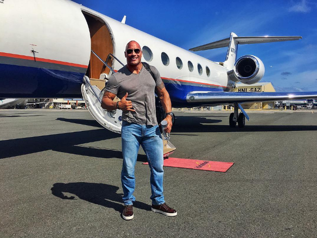 Or maybe your flight was delayed so The Rock offered you a ride on his private jet (extreme, but you never know!).