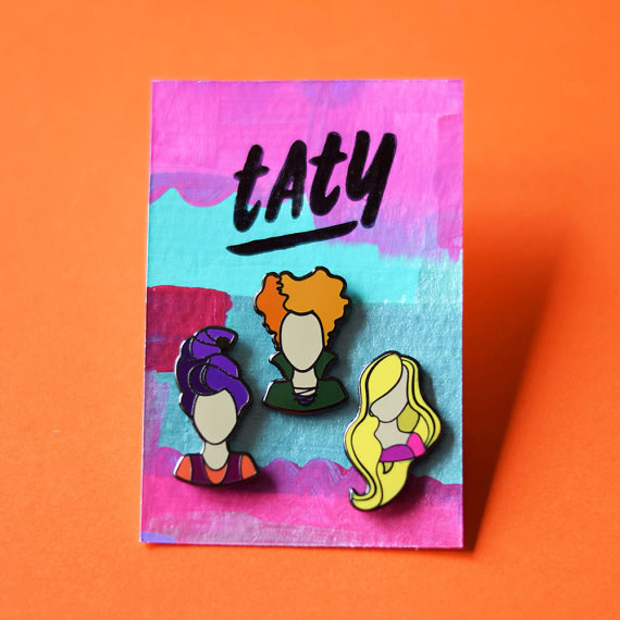 A trio of spooky pins for wannabe Sanderson sisters.