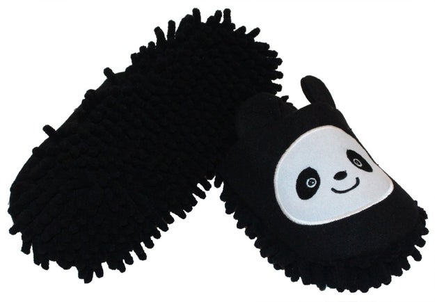 This pair of panda slippers will mop the floors while you trudge around the house.