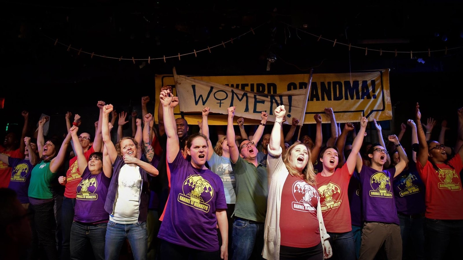 Barrel of Monkeys has been teaching creative writing workshops and adapting student work for 20 years! Here is Barrel of Monkeys in action on stage!