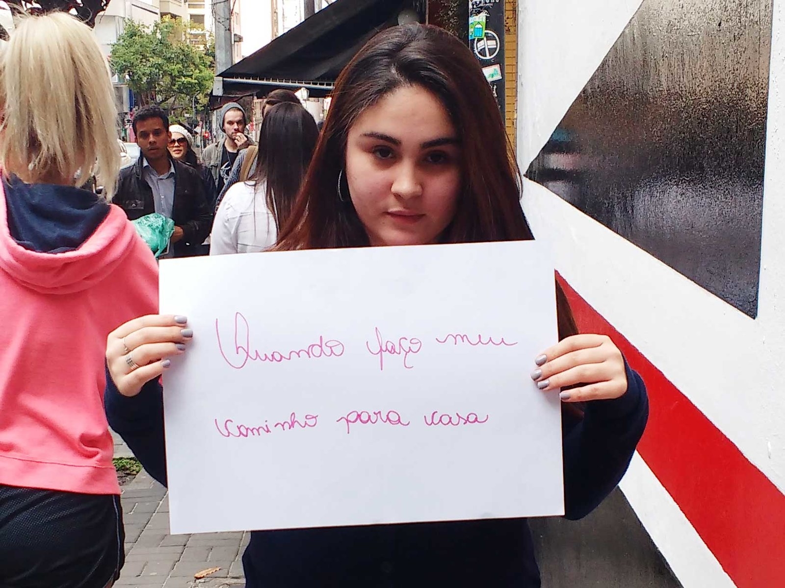 "Quando faço meu caminho para casa."