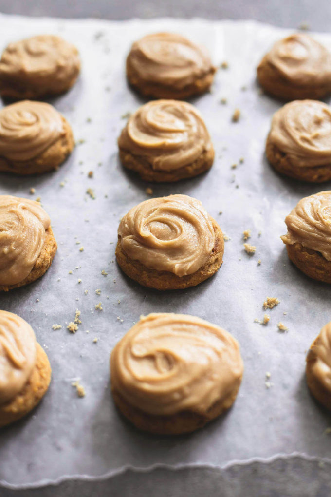 Pumpkin Cookies are nothing new, but this brown sugar frosting! Now that is something we will have to save for the our grand kids. This combination of a tender pumpkin cookie and the amazing brown sugar frosting, well these might just become a Christmas Cookie as well.