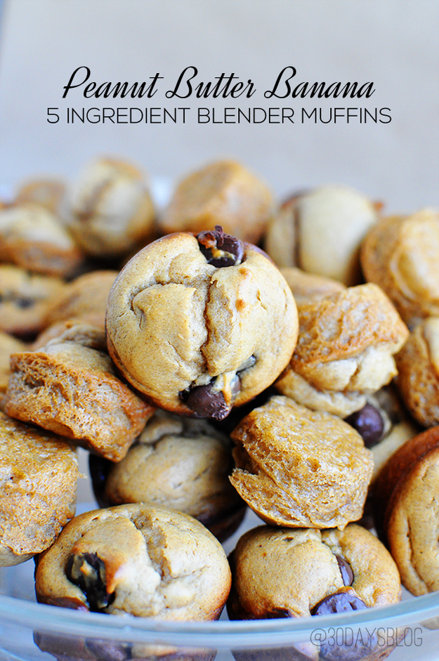 Peanut Butter-Banana Blender Muffins